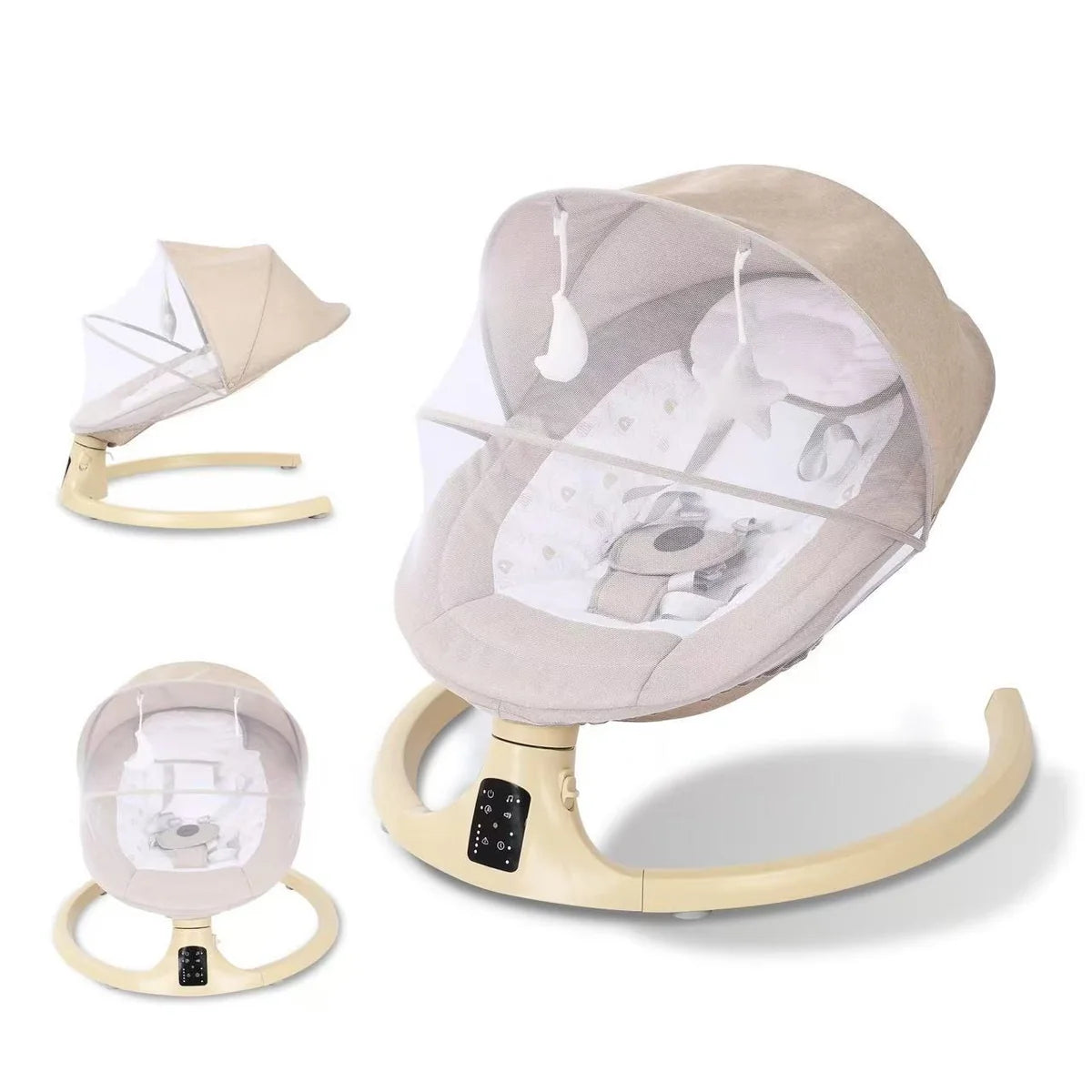 BABYSURE 3-in-1 Multi-Functional Bassinet - Electric Baby Rocker, Cradle & Bassinet