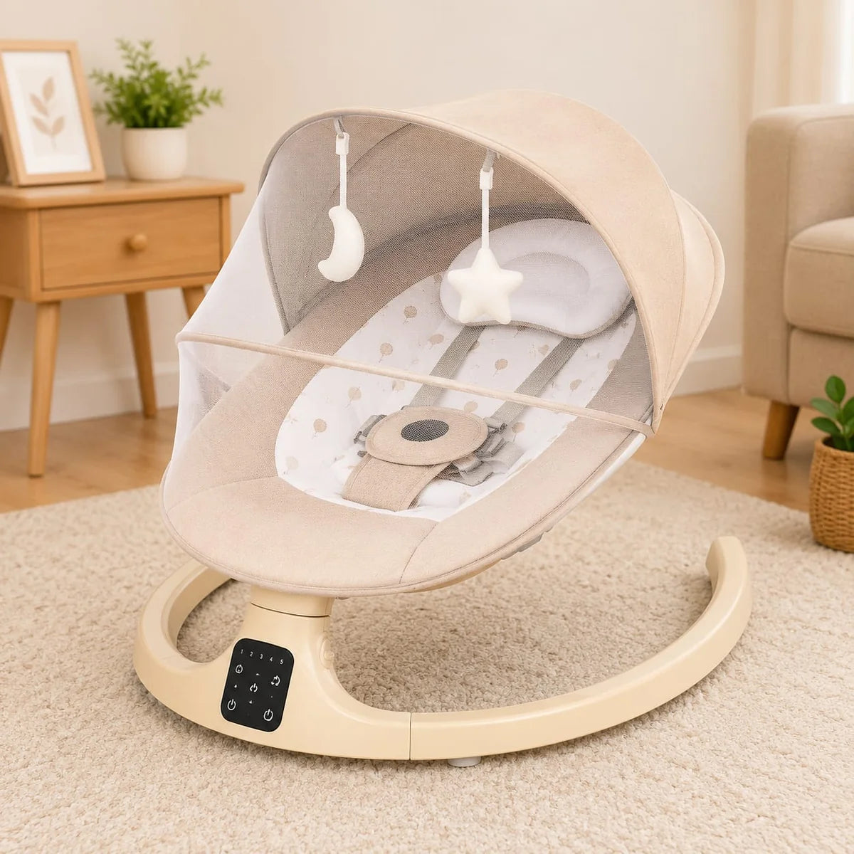 BABYSURE 3-in-1 Multi-Functional Bassinet - Electric Baby Rocker, Cradle & Bassinet
