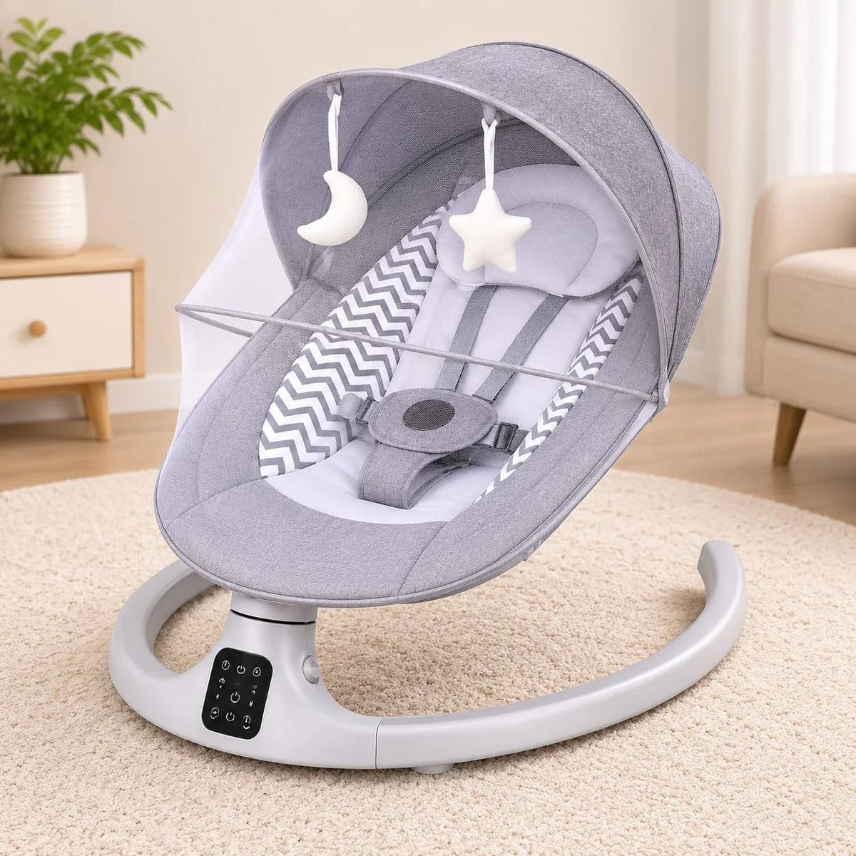 BABYSURE 3-in-1 Multi-Functional Bassinet - Electric Baby Rocker, Cradle & Bassinet